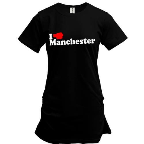 Подовжена футболка Я люблю Манчестер Юнайтед