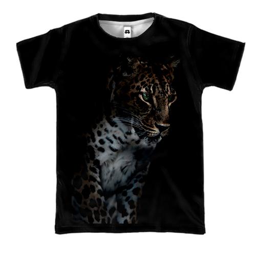 3D футболка з леопардом