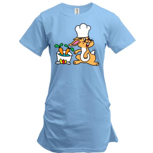 Подовжена футболка з зайцем кухарем