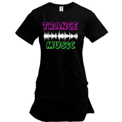 Подовжена футболка Trance music