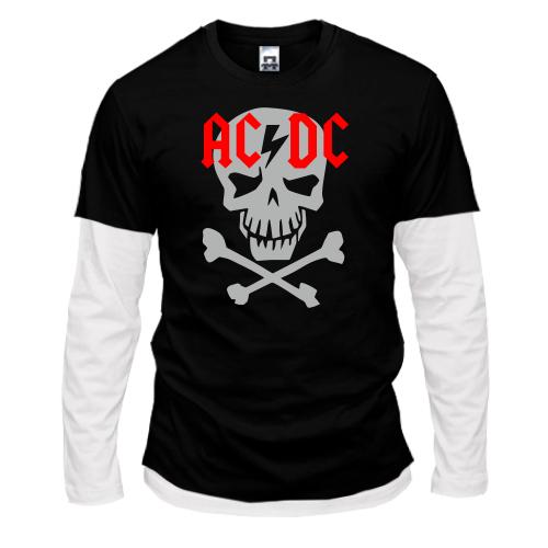 Комбінований лонгслів ACDC skull
