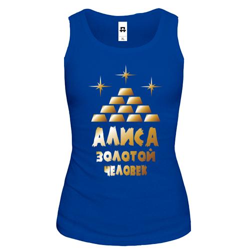 Майка с надписью 