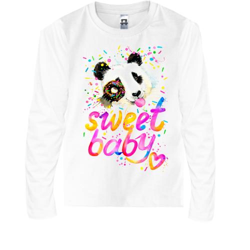 Дитячий лонгслів Sweet baby з пандою