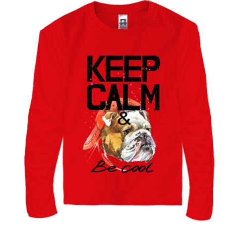 Детская футболка с длинным рукавом с Бульдогом 