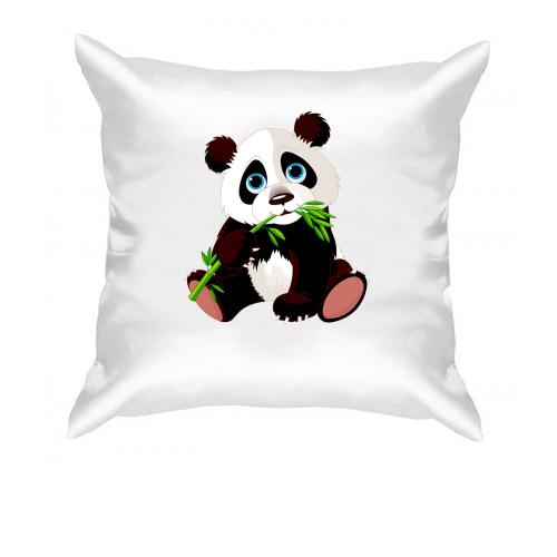 Подушка панда с бамбуком