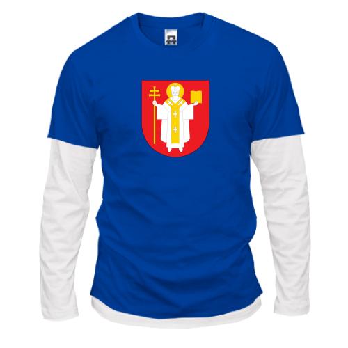Лонгслив комби  с гербом Луцка