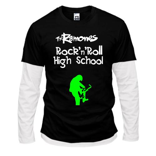 Лонгслив комби High School Rock'n'Roll