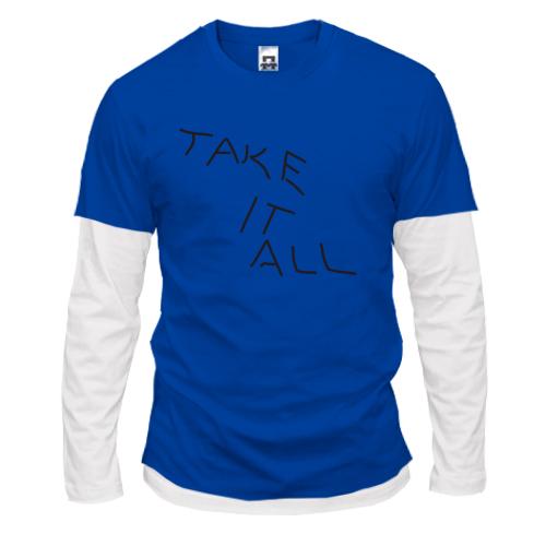 Лонгслив комби  take it all 2
