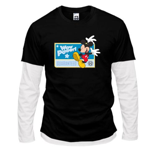 Комбинированный лонгслив Mickey Wow power