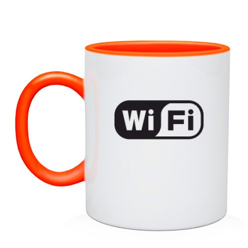 Чашка з голографічною наліпкою «Wi Fi»
