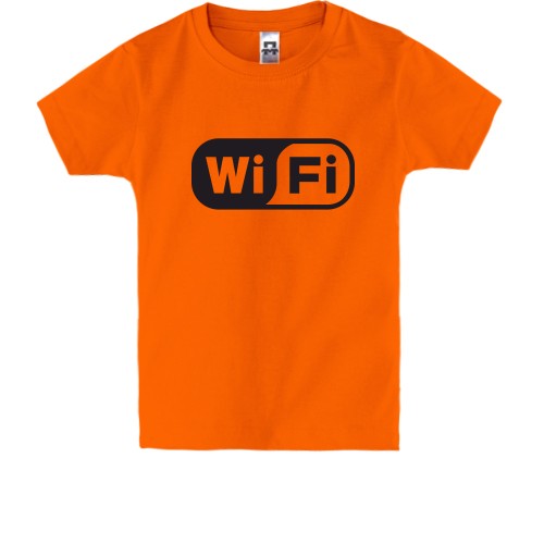 Детская футболка с голографической наклейкой «Wi Fi»