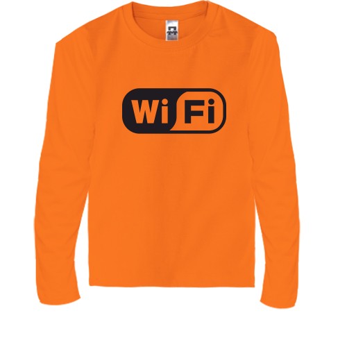 Детский лонгслив с голографической наклейкой «Wi Fi»