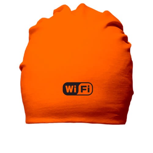Хлопковая шапка с голографической наклейкой «Wi Fi»