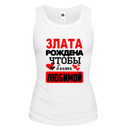 Майка с надписью 