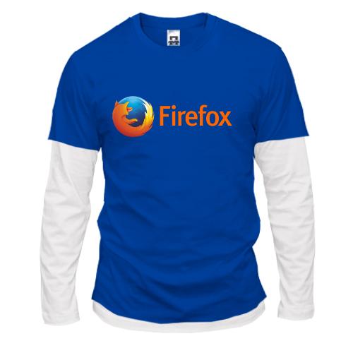 Лонгслив комби с логотипом Firefox