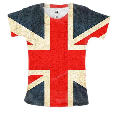 Женская 3D футболка с Британским флагом