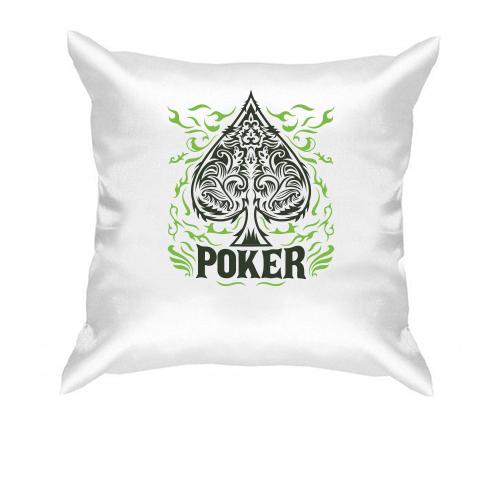 Подушка з покерною мастю (піка)