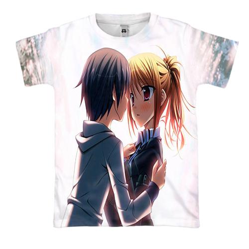 3D футболка с Аниме Влюбленной парой
