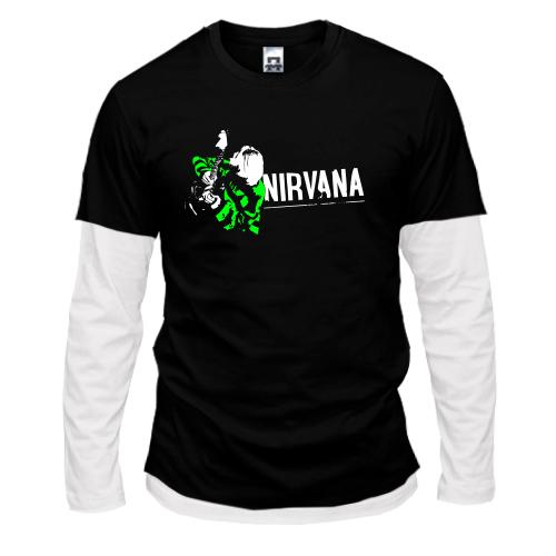 Лонгслив комби Курт Nirvana Black