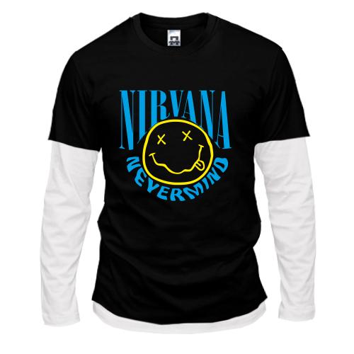 Лонгслив комби Nevermind Nirvana