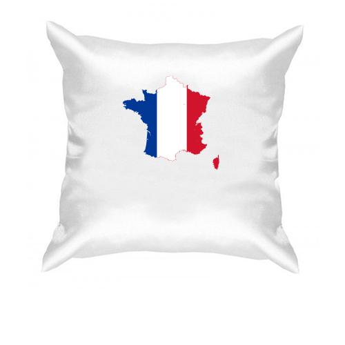 Подушка з мапою-прапором Франції