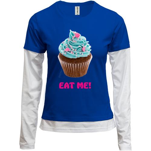 Лонгслив комби Eat me!
