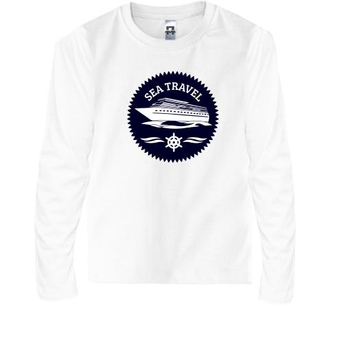 Детская футболка с длинным рукавом sea travel