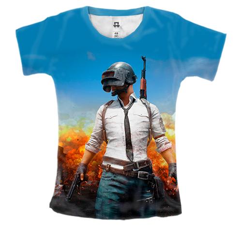 Жіноча 3D футболка PlayerUnknowns Battlegrounds PUBG