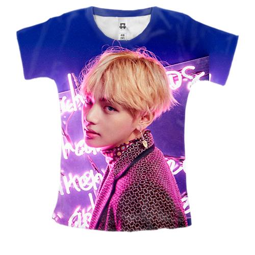 Жіноча 3D футболка з группой БТС (BTS K-POP) АРМІЯ
