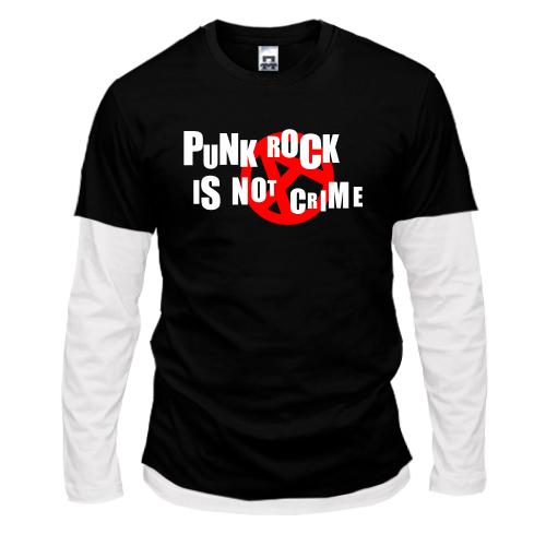 Комбінований лонгслів Punk rock is not crime