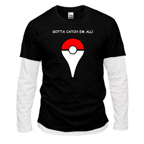 Лонгслив комби  Gotta catch em all