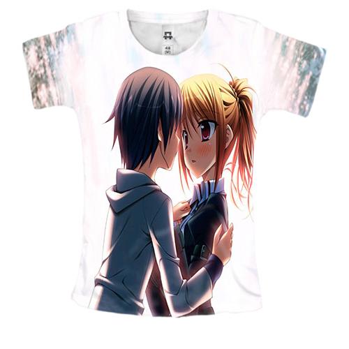 Женская 3D футболка с Аниме Влюбленной парой