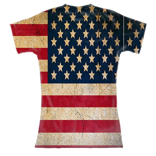 Женская 3D футболка с флагом США