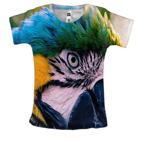 Жіноча 3D футболка з папугою