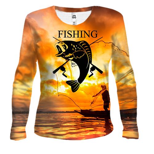 Жіночий 3D лонгслів Fishing