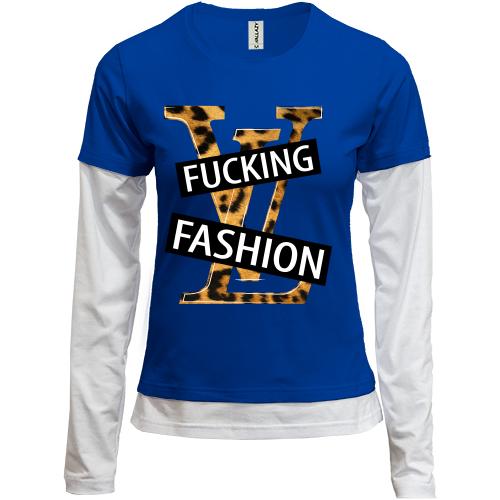 Лонгслив комби  Fu*king Fashion