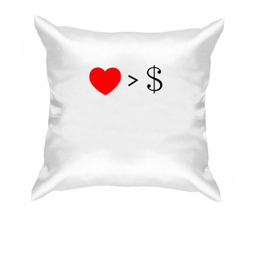 Подушка Любовь дороже денег