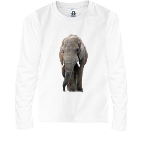 Детская футболка с длинным рукавом с большим слоном (1)