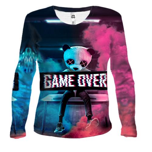 Женский 3D лонгслив Game over Panda