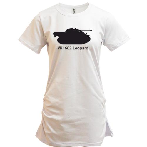 Подовжена футболка VK1602 Leopard