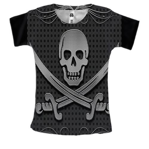 Жіноча 3D футболка з піратською символікою