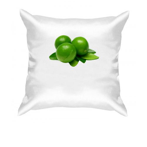 Подушка с зелеными лимонами (лаймом )