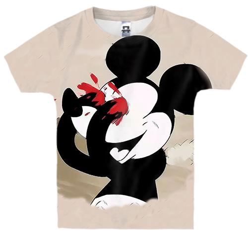 Детская 3D футболка с мрачным Микки Маусом