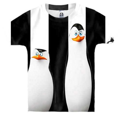 Детская 3D футболка с пингвинами Мадагаскара