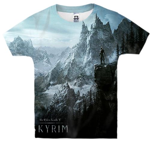 Дитяча 3D футболка з пейзажем Skyrim