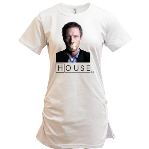 Подовжена футболка House мовчун