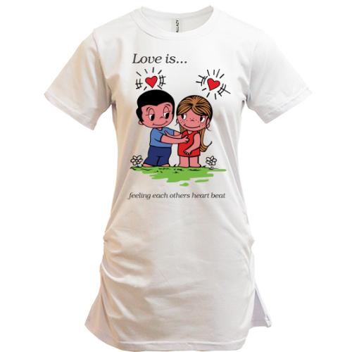 Подовжена футболка Love is.3..