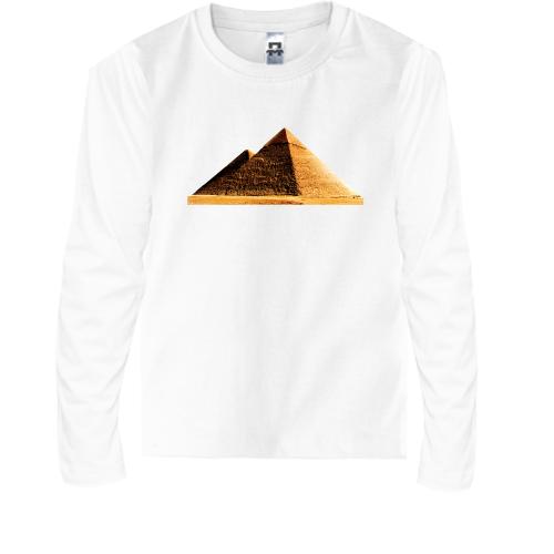 Детская футболка с длинным рукавом с пирамидами Гизы