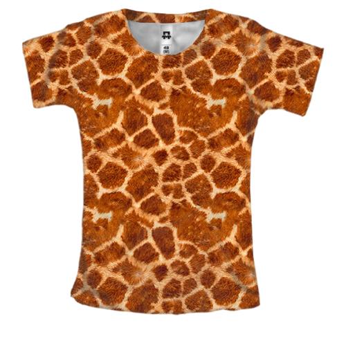 Жіноча 3D футболка зі шкурою жирафа