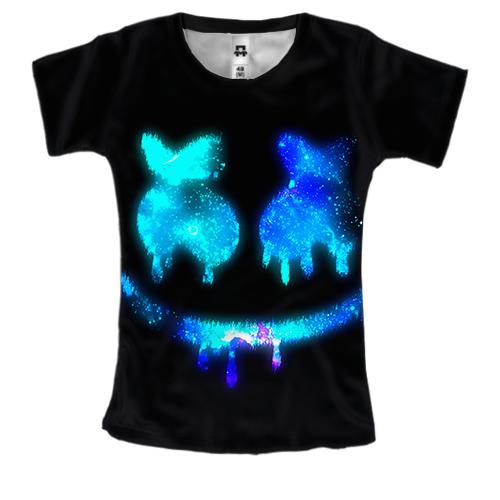 Женская 3D футболка Marshmello (2)